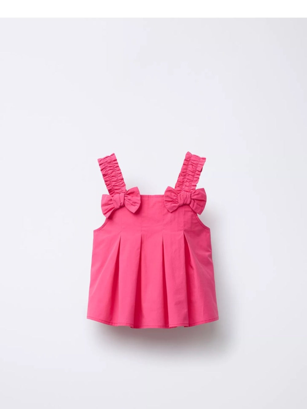 Zara Bright Pink Ruffle Bow Tank & Shorts Set